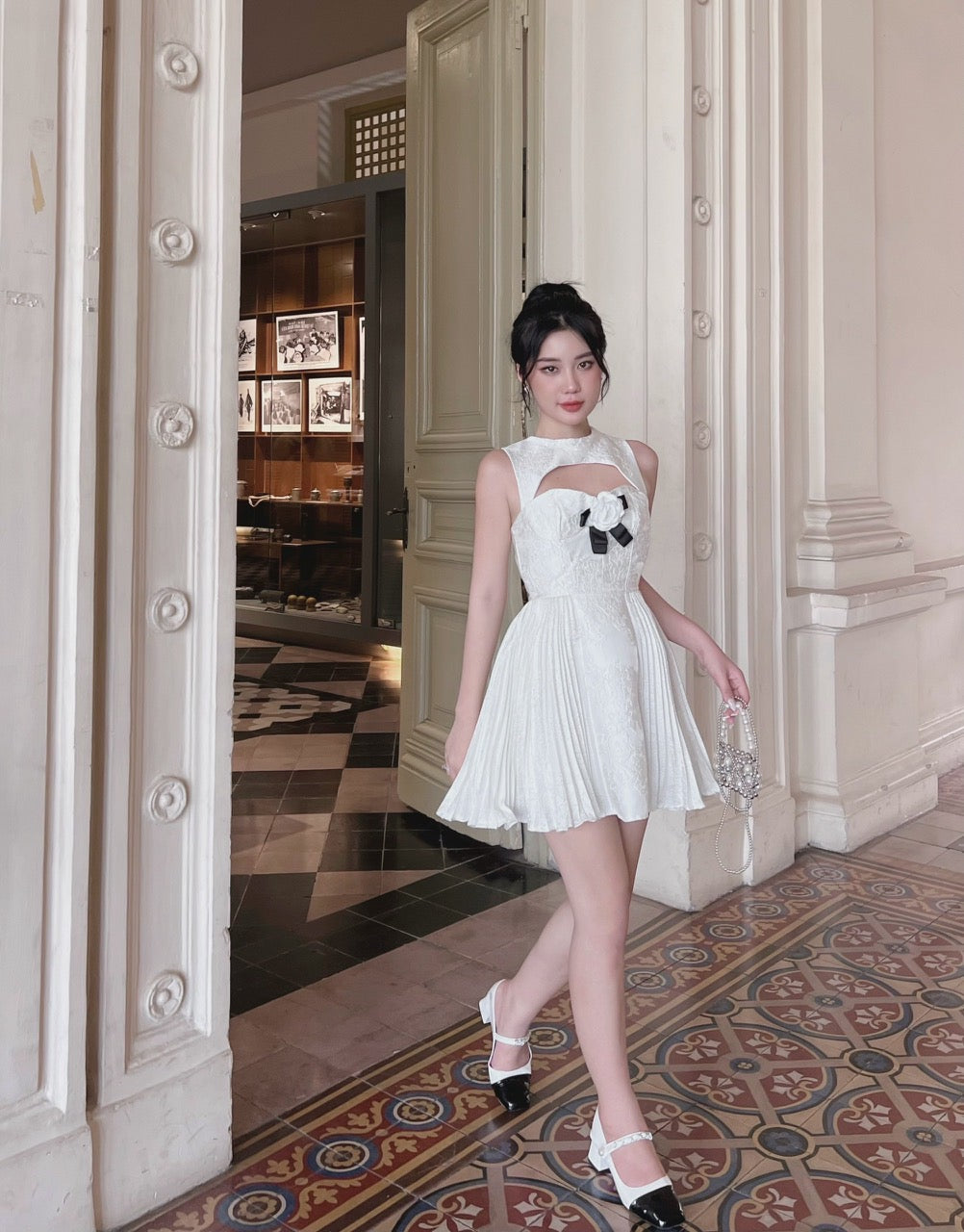white dress