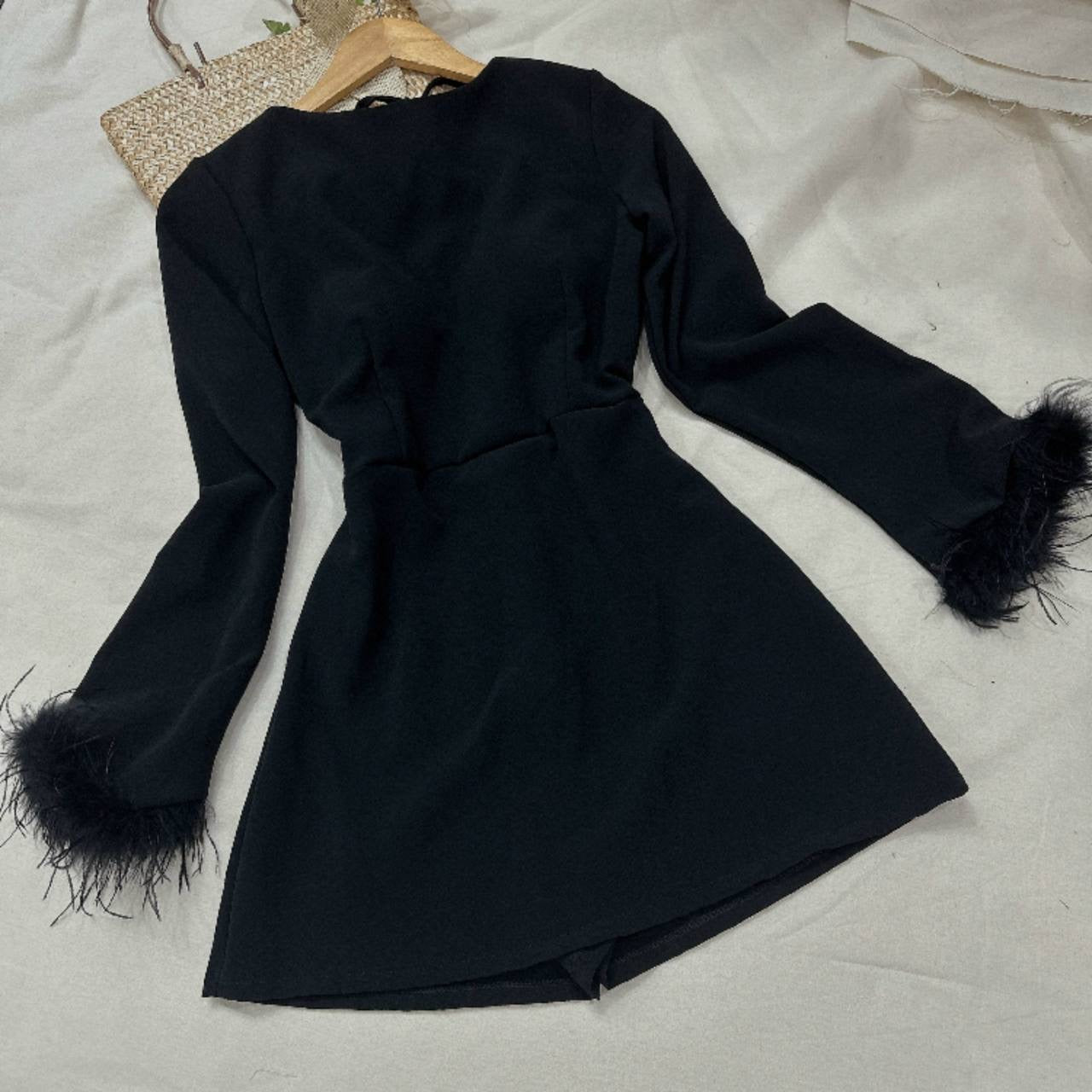 Dress veal black with long