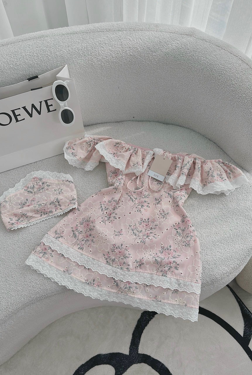 Set dress pink with hair bow