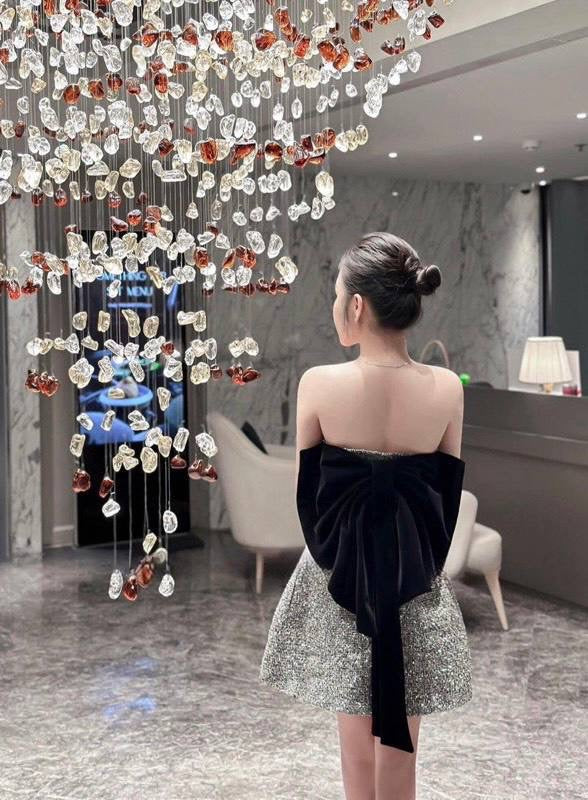 Party dress bow black