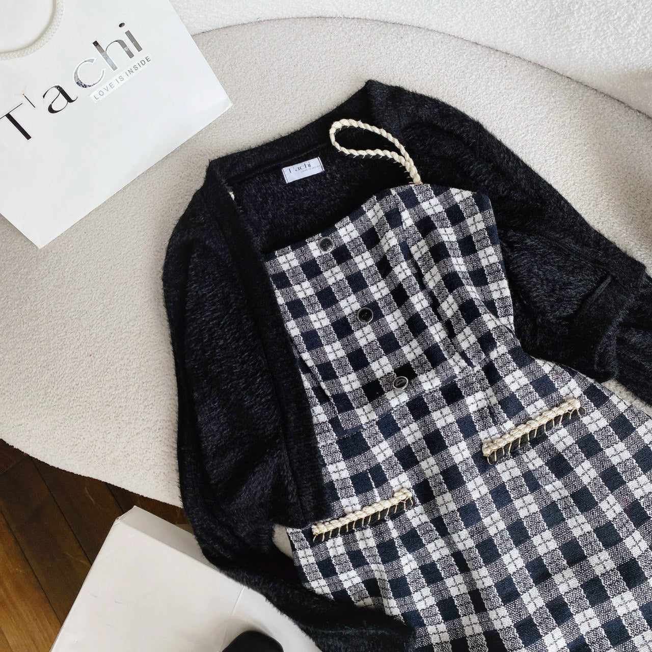 Dress with jacket black