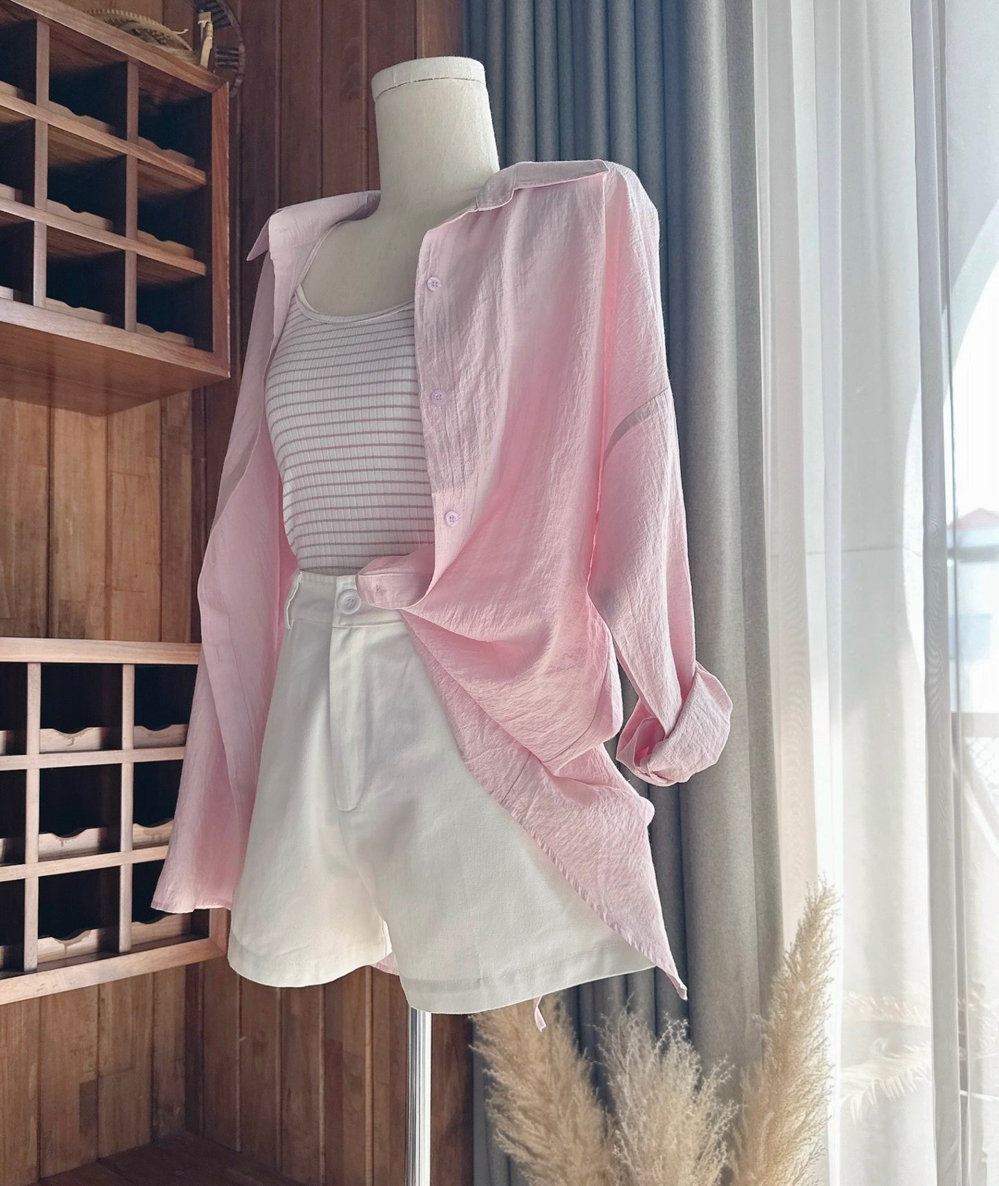 3in1 pink short set