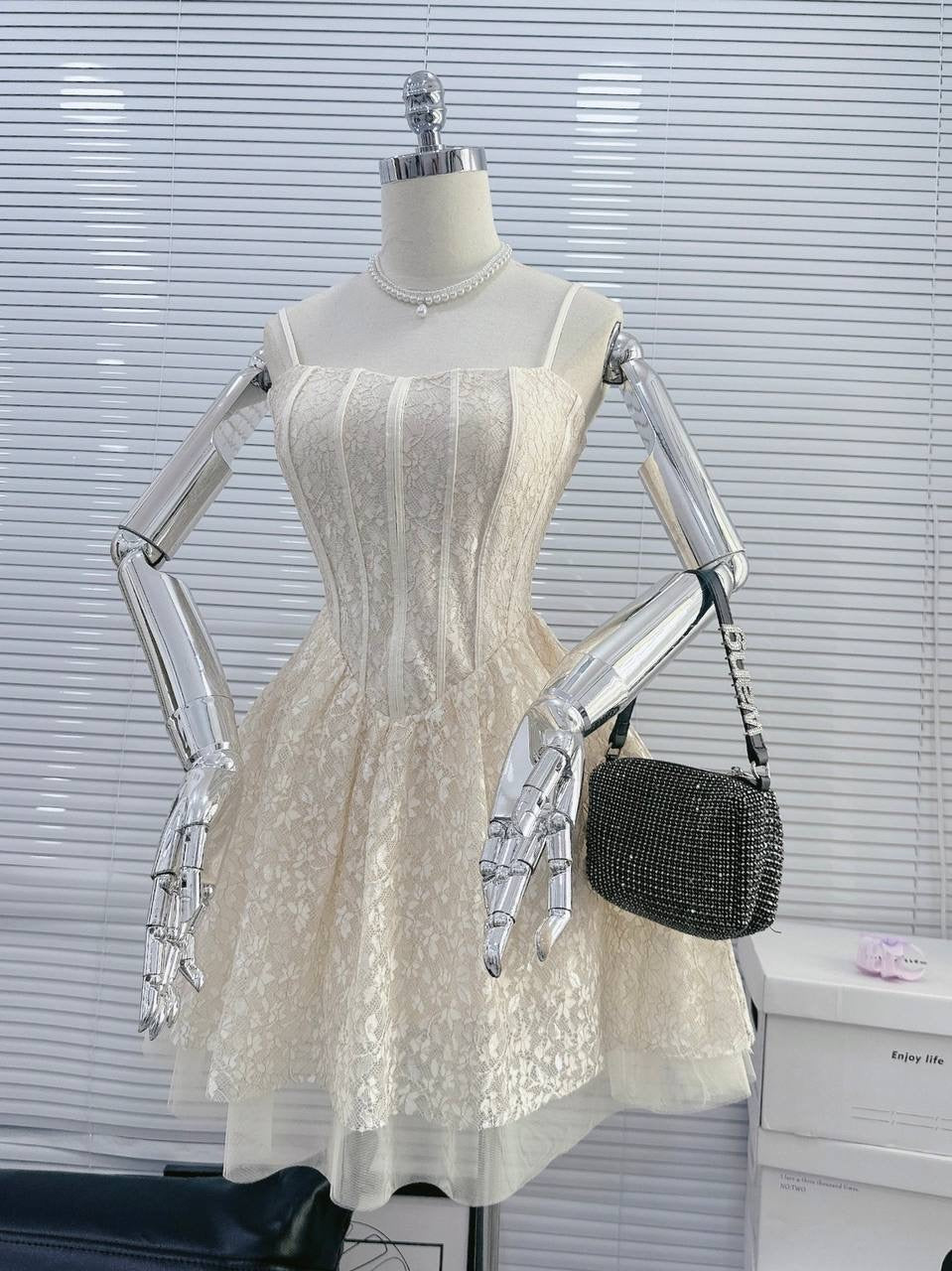 Party cream Pak dress