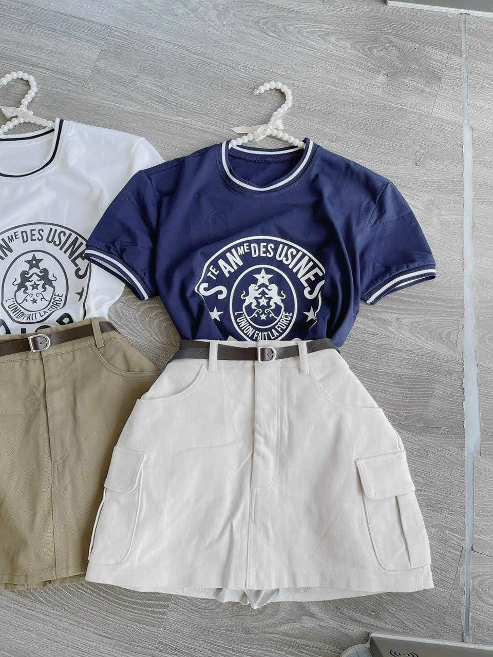 Set blue with belt