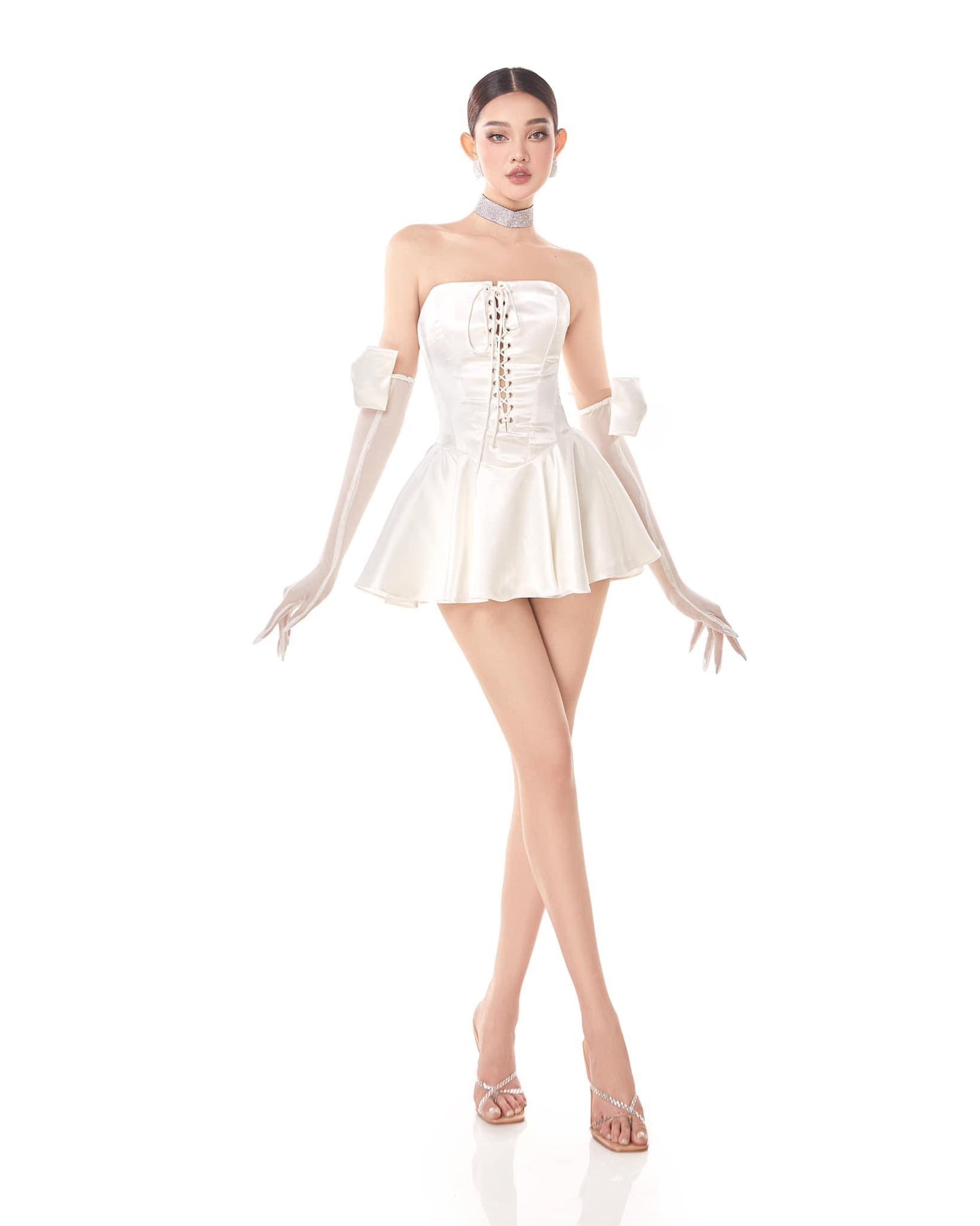 Bride white dress