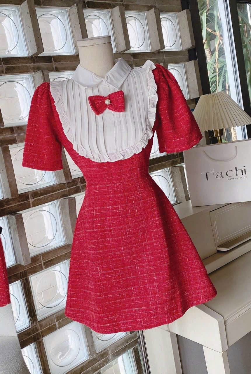 Red dress bow red