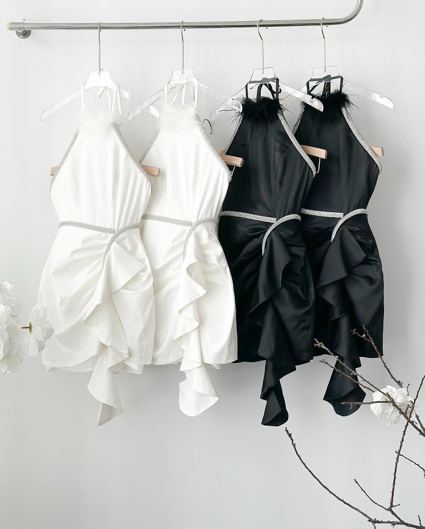 Party dress រោមខ្មៅស