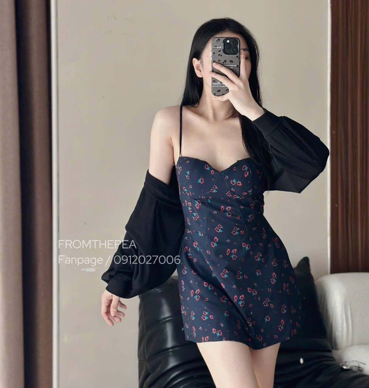 Set dress blue rose red