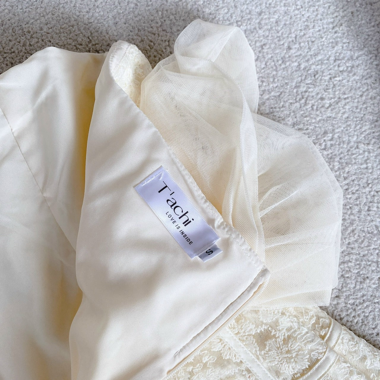Cream party dress
