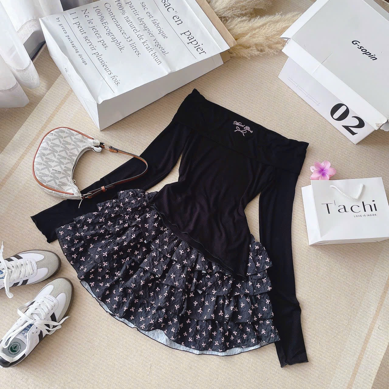 Set black off shoulder