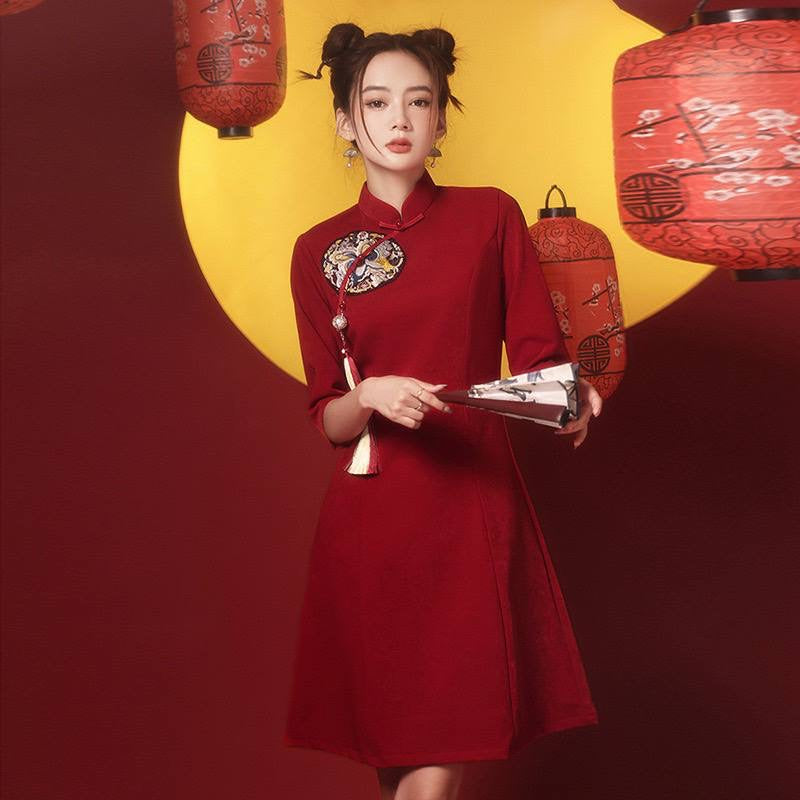 Chinese red dress