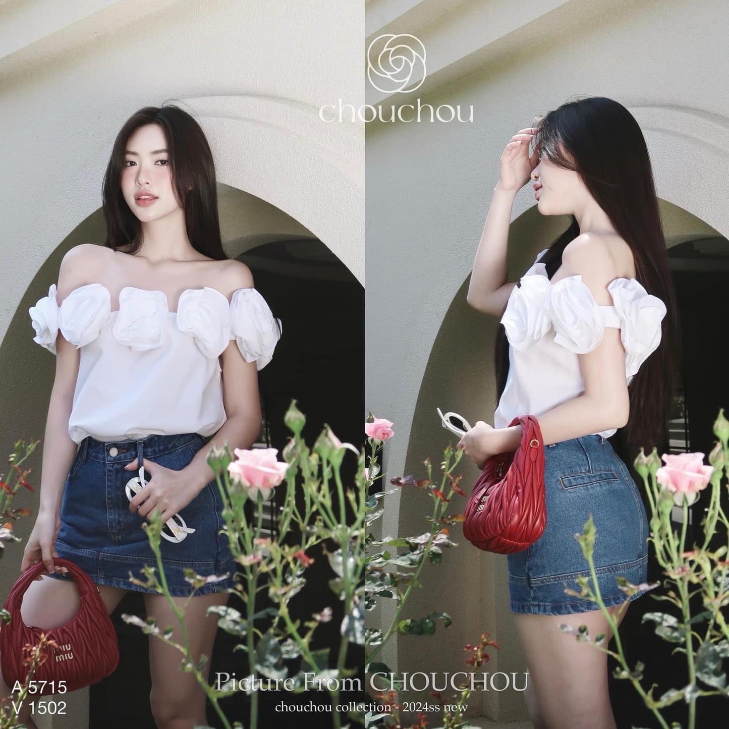 Set pka white with jeans