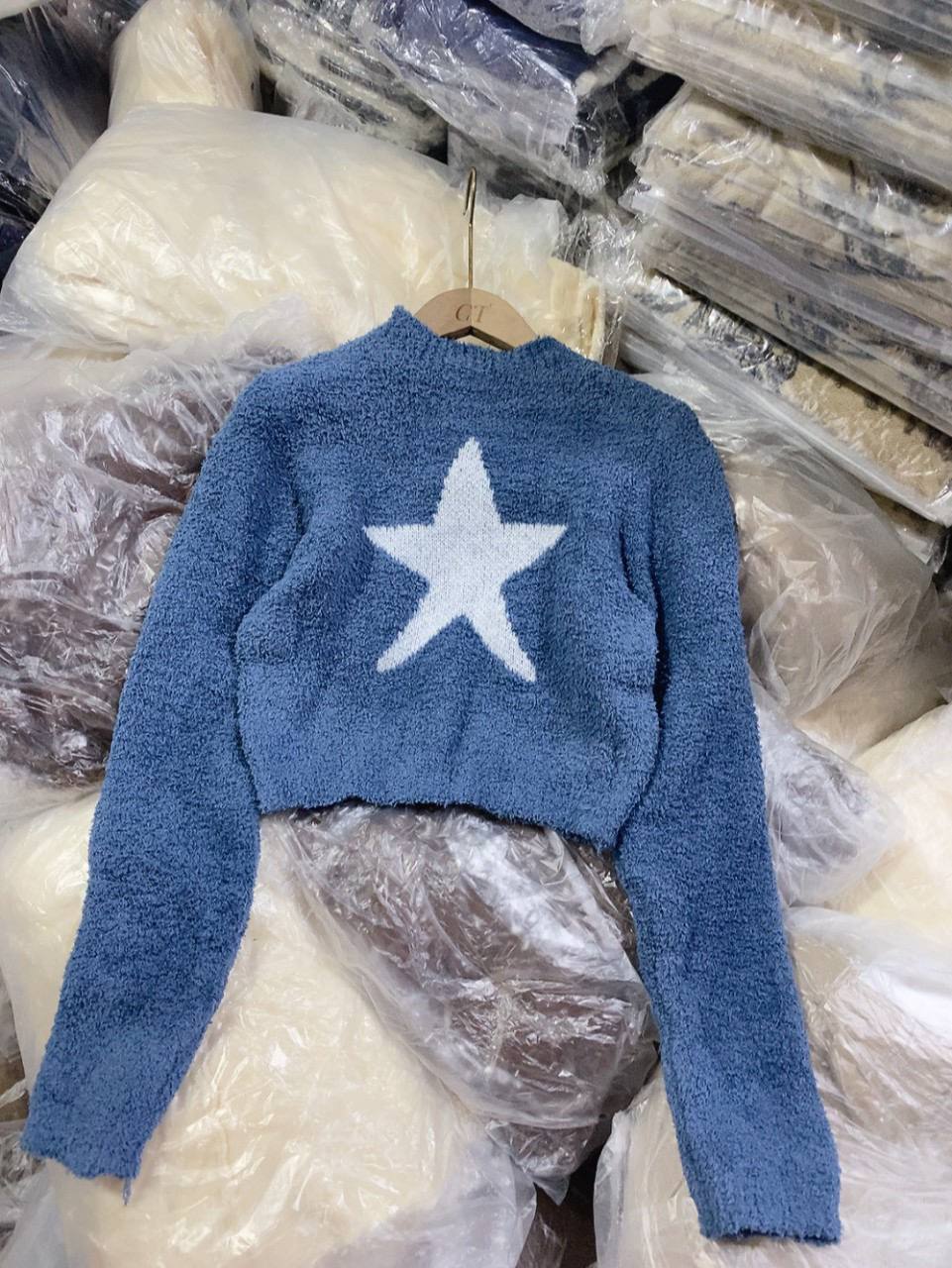 Blue Crop top Star