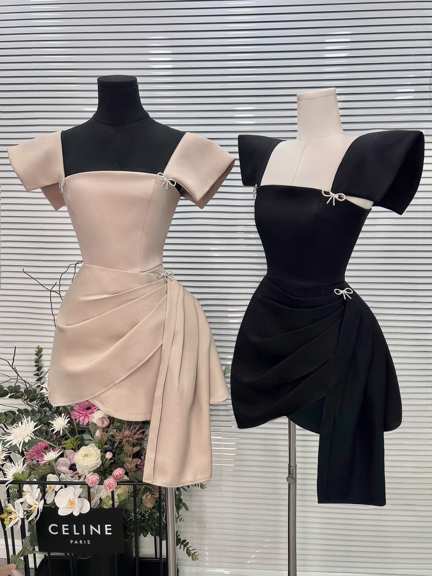 Party dress bow diamond