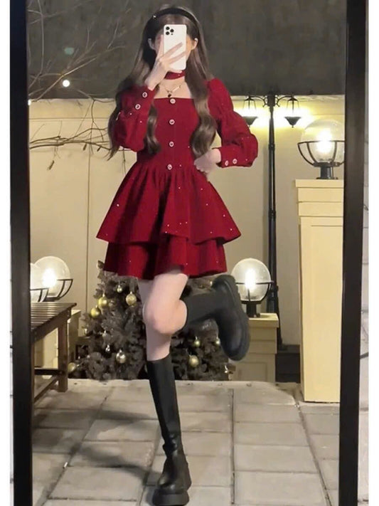 Red dress bling