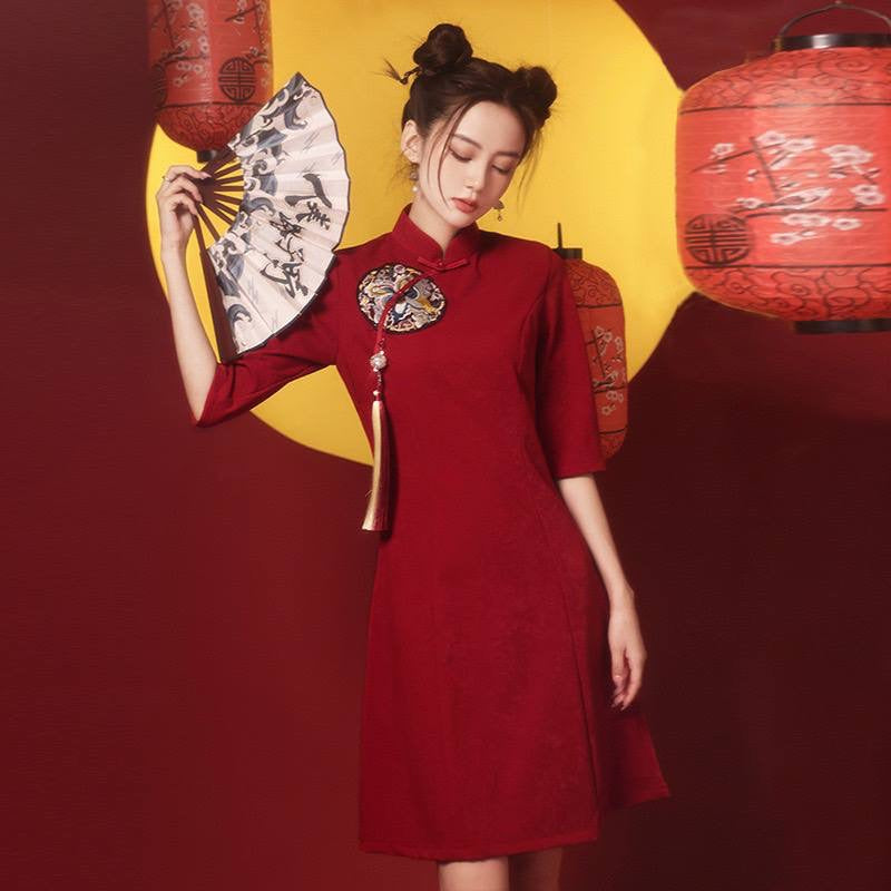 Chinese red dress