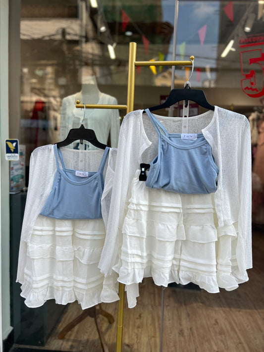Set blue white jecket
