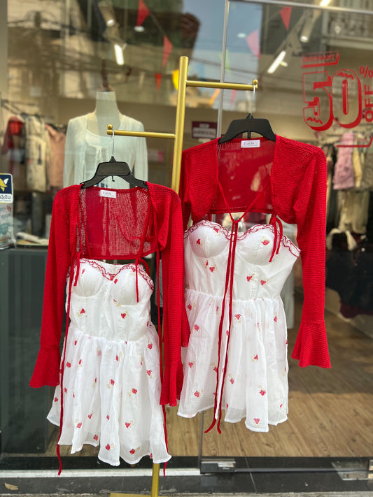 Dress red jecket