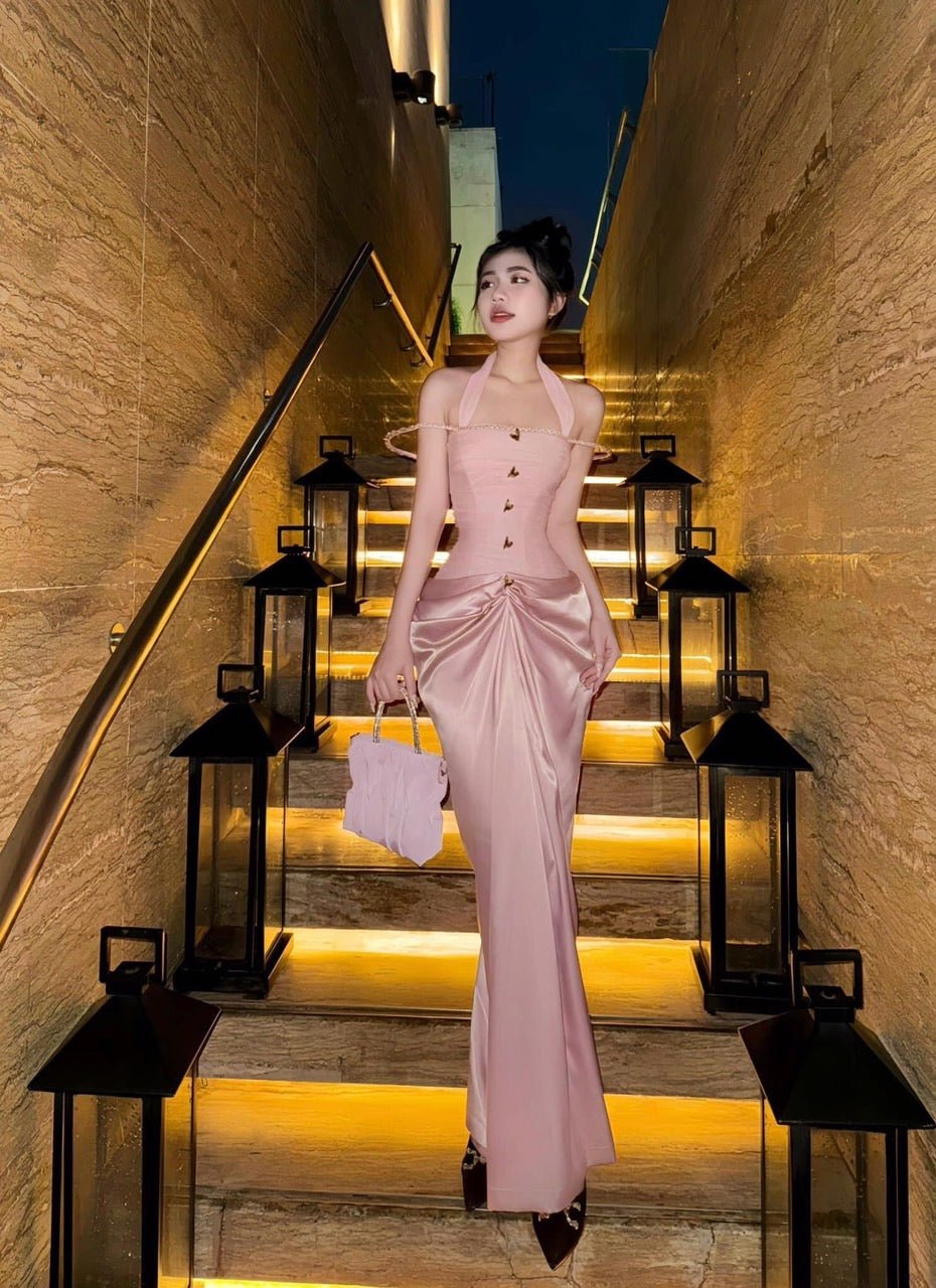 Party dress pink siliver