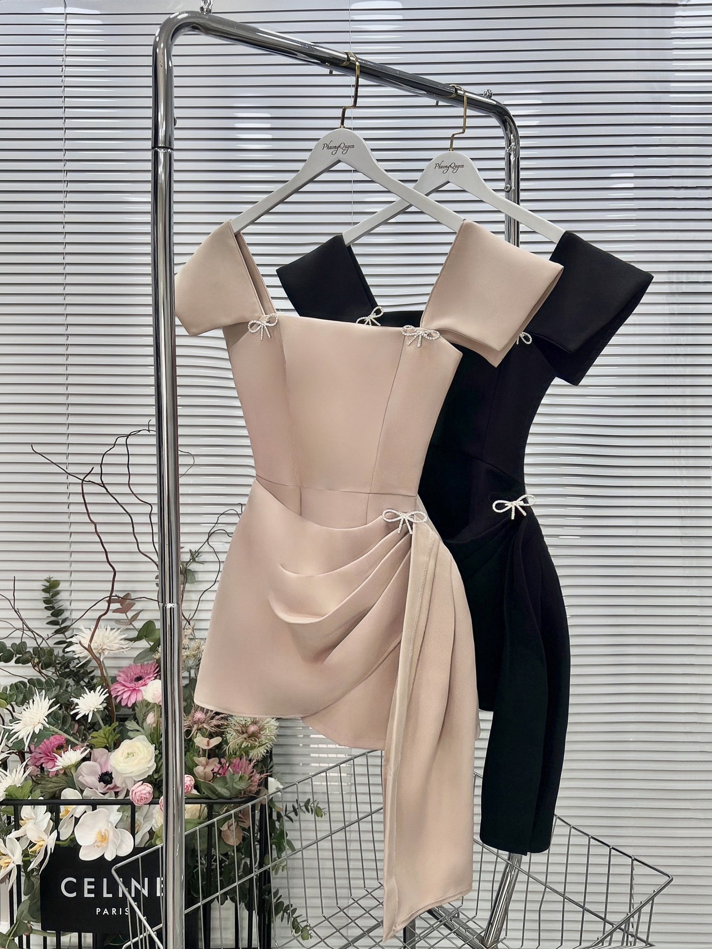 Party dress bow diamond