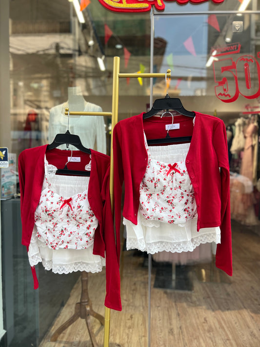 Set 3in1 red bow