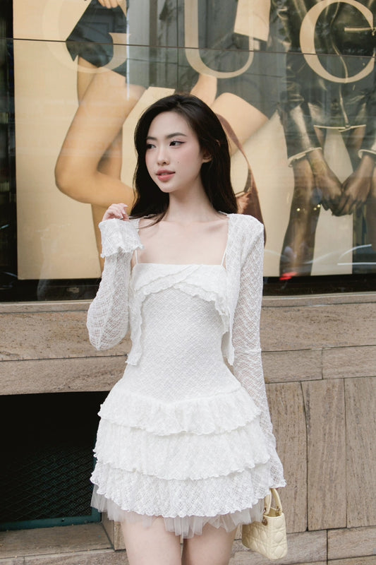 Set dress cream white 😍