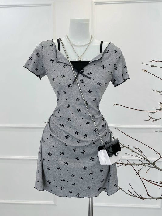 Dress bow black grey
