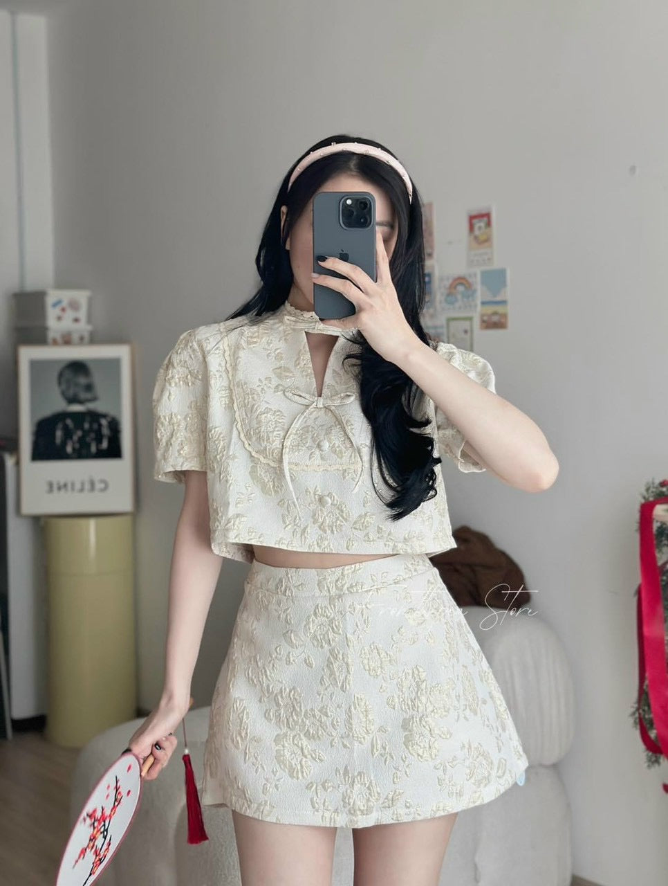 Chinese cute set cream