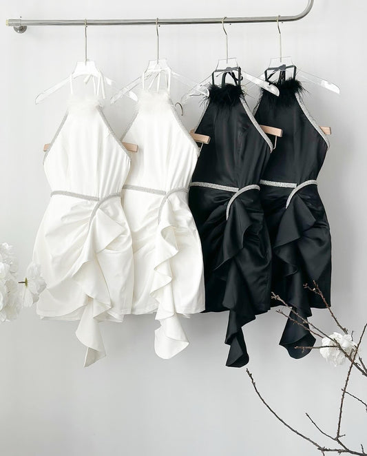 Party dress រោមខ្មៅស