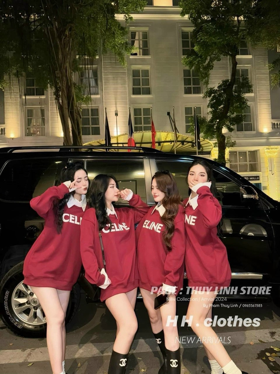 Celine red dress