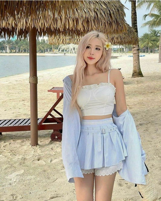 3in1 blue skirt new cute