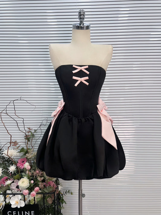 Black pink dress