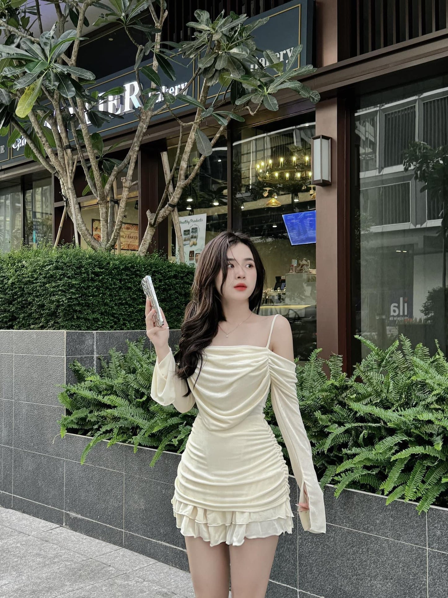 Set +skirt cream black